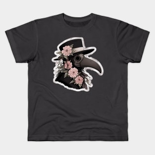 Cute Floral Plague Doctor Kids T-Shirt